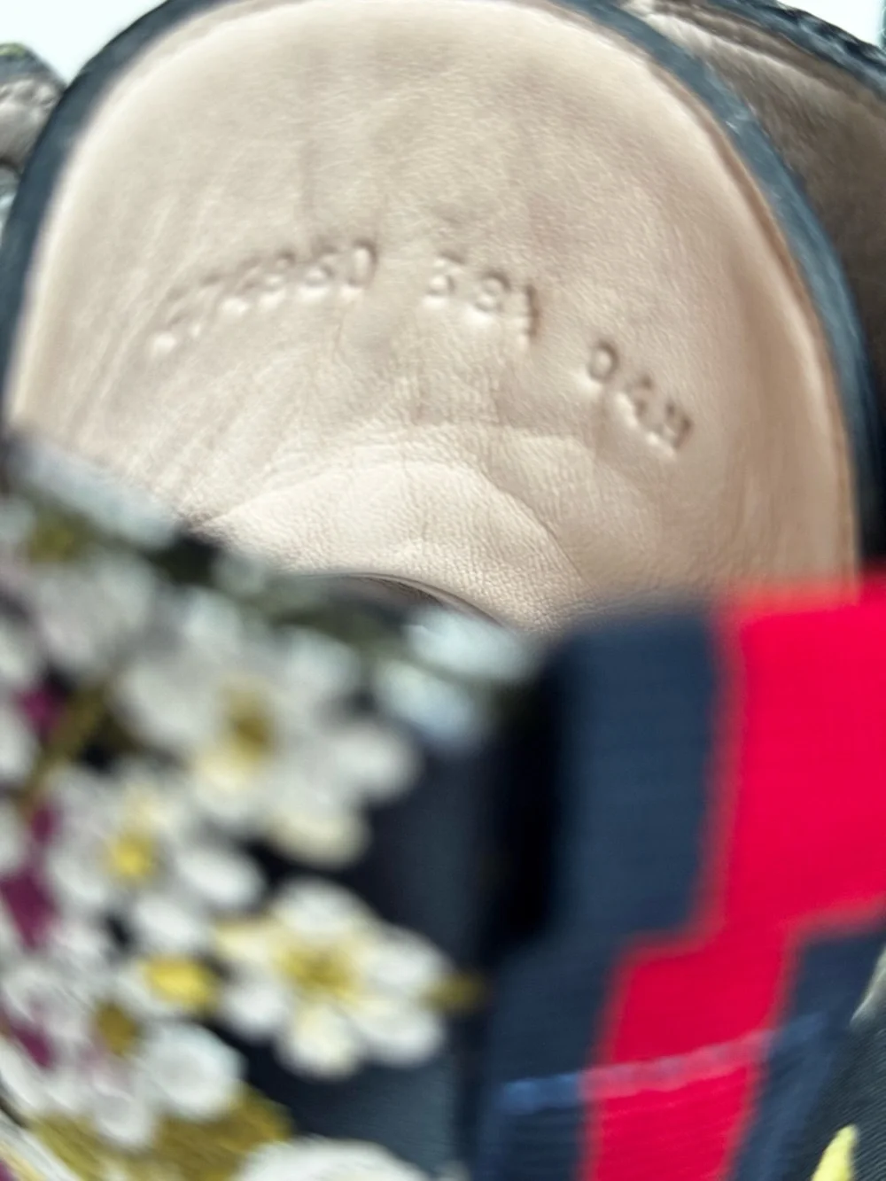 Gucci Women’s Sylvie Blind For Love Floral Jacquard High Top Sneakers Size 38.5 - Picture 8 of 13